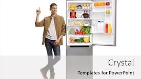  Presentation with jeans - Amazing PPT layouts having full-length-portrait backdrop and a light gray colored foreground