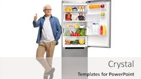  Presentation with portrait - Slides enhanced with full-length-portrait background and a light gray colored foreground