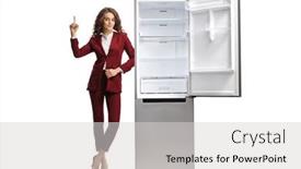  Presentation with fridge - Colorful presentation theme enhanced with full-length-portrait backdrop and a light gray colored foreground