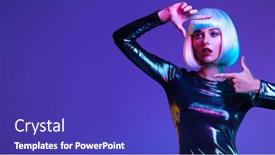  Presentation with glamour - Colorful theme enhanced with full-length-portrait backdrop and a royal blue colored foreground