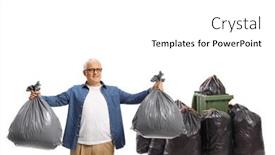  Presentation with waste - PPT theme enhanced with full-length-portrait background and a white colored foreground