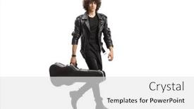  Presentation with rock minerals portrait - Theme consisting of full-length-portrait background and a white colored foreground