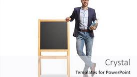  Presentation with next - Presentation having full-length-portrait background and a  colored foreground