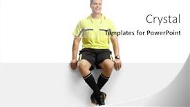  Presentation with football referee - Slides having full-length-portrait background and a white colored foreground