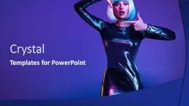  Presentation with glamour - Presentation consisting of full-length-portrait background and a navy blue colored foreground