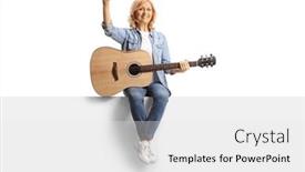 Presentation with acoustic - Presentation theme featuring full-length-portrait background and a white colored foreground