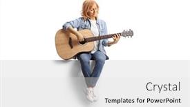  Presentation with acoustic - PPT theme enhanced with full-length-portrait background and a white colored foreground