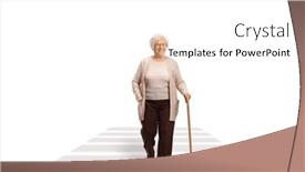  Presentation with pedestrian - Theme having full-length-portrait background and a white colored foreground