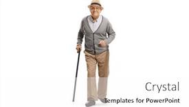  Presentation with cane - Slides enhanced with full-length-portrait background and a white colored foreground