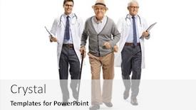  Presentation with cane - Slides with full-length-portrait background and a white colored foreground