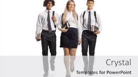  Presentation with college students - Presentation design with full-length-portrait background and a  colored foreground