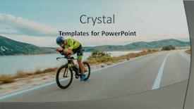  Presentation with sportswear - Presentation featuring full-length-portrait and a light blue colored foreground