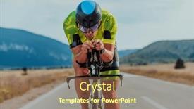  Presentation with learn active - Presentation consisting of full-length-portrait and a violet colored foreground