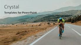  Presentation with active citizenship to the risk of social exclusion - Presentation design consisting of full-length-portrait and a light gray colored foreground