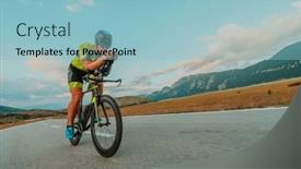  Presentation with learn active - PPT theme consisting of full-length-portrait background and a light blue colored foreground