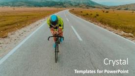  Presentation with active dipping sonar - PPT theme having full-length-portrait and a gray colored foreground