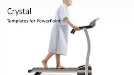  Presentation with treadmill - Cool new PPT theme with full length profile shot backdrop and a white colored foreground