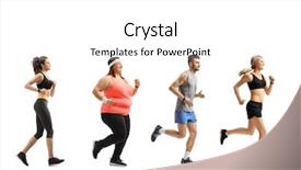  Presentation with sportswear - Colorful slide set enhanced with full length profile shot backdrop and a white colored foreground