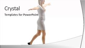  Presentation with spread - PPT theme featuring full length profile shot background and a white colored foreground