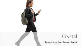  Presentation with shot - Slide set featuring full-length-profile-shot background and a white colored foreground