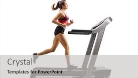  Presentation with treadmill - Cool new slide set with full-length-profile-shot backdrop and a light gray colored foreground