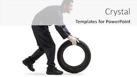  Presentation with shot - Beautiful presentation theme featuring full-length-profile-shot backdrop and a white colored foreground