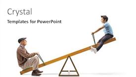  Presentation with seesaw - Amazing presentation design having full-length-profile-shot backdrop and a white colored foreground