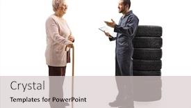  Presentation with auto - PPT layouts having full-length-profile-shot background and a light gray colored foreground