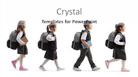  Presentation with shot - Amazing slide set having full-length-profile-shot backdrop and a white colored foreground