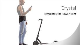  Presentation with mobile application - Beautiful PPT layouts featuring full-length-profile-shot backdrop and a white colored foreground