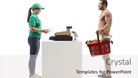  Presentation with cash - Amazing theme having full-length-profile-shot backdrop and a light gray colored foreground