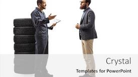  Presentation with tires - Slide set featuring full-length-profile-shot background and a white colored foreground