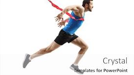  Presentation with race - Beautiful PPT layouts featuring full-length-profile-shot backdrop and a white colored foreground