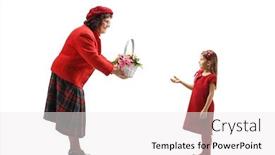  Presentation with white flowers - Cool new presentation theme with full-length-profile-shot backdrop and a white colored foreground