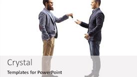  Presentation with keys - Colorful theme enhanced with full-length-profile-shot backdrop and a white colored foreground