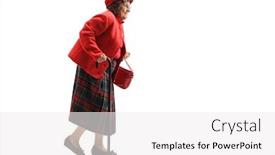  Presentation with cane - Colorful PPT layouts enhanced with full-length-profile-shot backdrop and a white colored foreground