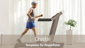  Presentation with treadmill - Slide deck featuring full-length-profile-shot background and a gray colored foreground