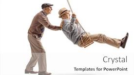  Presentation with shot - Theme featuring full-length-profile-shot background and a white colored foreground