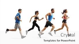  Presentation with group - Beautiful PPT layouts featuring full-length-profile-shot backdrop and a white colored foreground