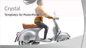  Presentation with shot - Cool new PPT theme with full-length-profile-shot backdrop and a white colored foreground