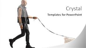  Presentation with bald - Theme enhanced with full-length-profile-shot background and a white colored foreground