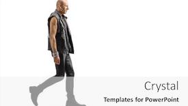  Presentation with punk - Presentation design consisting of full-length-profile-shot background and a white colored foreground