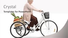  Presentation with fruits and vegetables - Presentation theme with full-length-profile-shot background and a white colored foreground