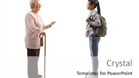  Presentation with cane - Slides featuring full-length-profile-shot background and a white colored foreground