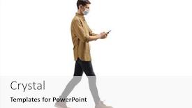  Presentation with medical face mask - Slide set with full-length-profile-shot background and a white colored foreground