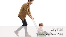  Presentation with healthy workplace full length side view - Slide set featuring full-length-profile-shot background and a white colored foreground