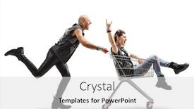  Presentation with punk - Presentation design enhanced with full-length-profile-shot background and a light gray colored foreground