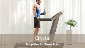  Presentation with shot - PPT theme enhanced with full-length-profile-shot background and a coral colored foreground