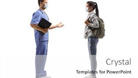  Presentation with medical student - Presentation having full-length-profile-shot background and a white colored foreground