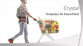  Presentation with food white - PPT theme featuring full-length-profile-shot background and a white colored foreground